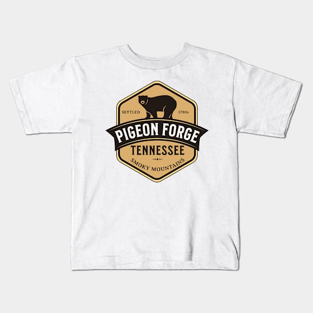 Pigeon Forge Tennessee Smoky Mountains Kids T-Shirt by AlanPhotoArt